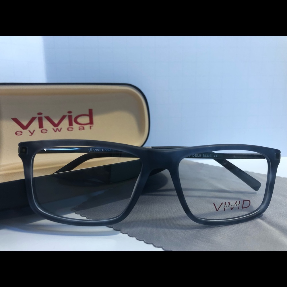Vivid Eyeglass 889 Color Demi Blue Eyesize 55